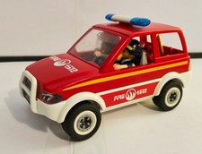 PLAYMOBIL -  REF 4822 VOITURE DE POMPIERS + 2 POMPIERS + ACCESSOIRES