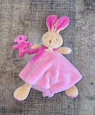 Lapin rose et marron DOUDOU ET