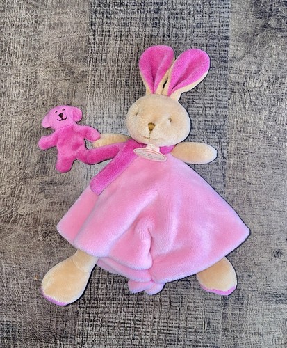 Lapin rose marron doudou et - rose,