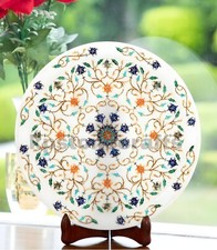 Exquise plaque d'incrustation de marbre - œuvre d'art indienne artisanale