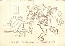 CP ILLUSTREE C'EST POLICHINELLE MAM'ZELLE