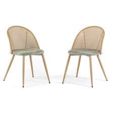 2 chaises rembourrées acier