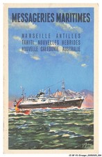 CI-BFP2-0647-AUSTRALIE - Messageries maritimes - Marseille - Antilles - Tahiti