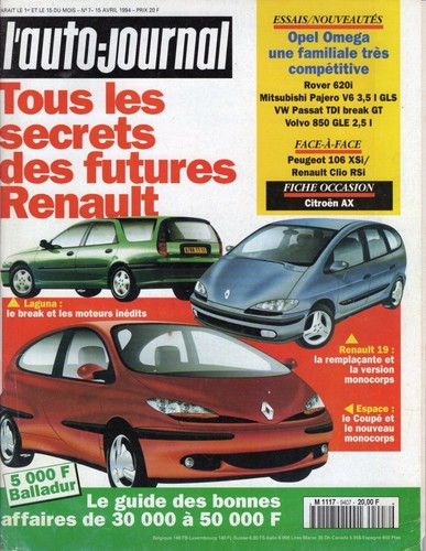 Auto journal 1994 peugeot - l'auto,
