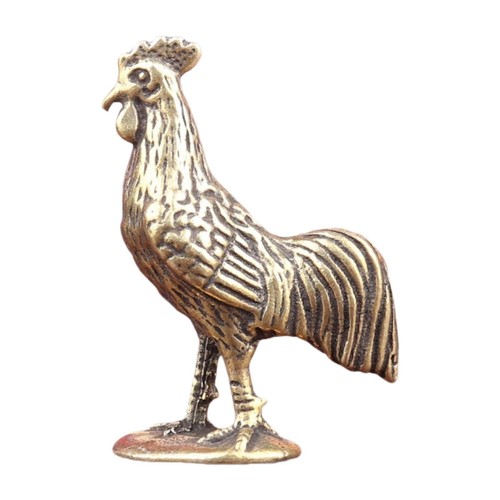 Statue coq laiton - statue,