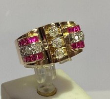 Bague Tank en Or 18 K et