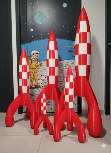 Fusée inspiration tintin - d'inspiration,