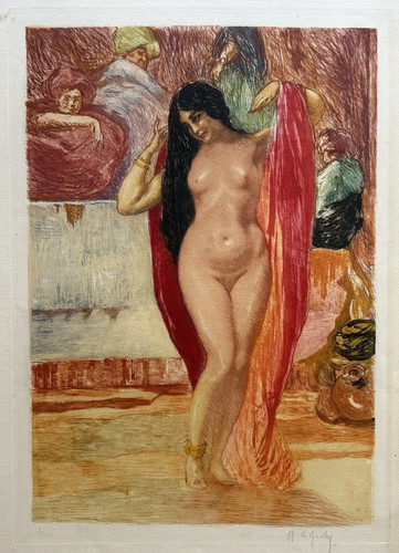 Danseuse orientale gravure - gravure, eau