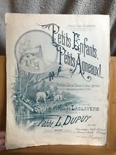Laclavère Dupuy Petits enfants Petits agneaux partitions chant piano Rouget 