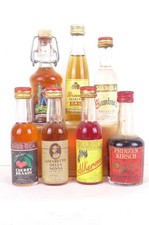 3 cl alcools divers lot de 7 mignonnettes alcool années 80