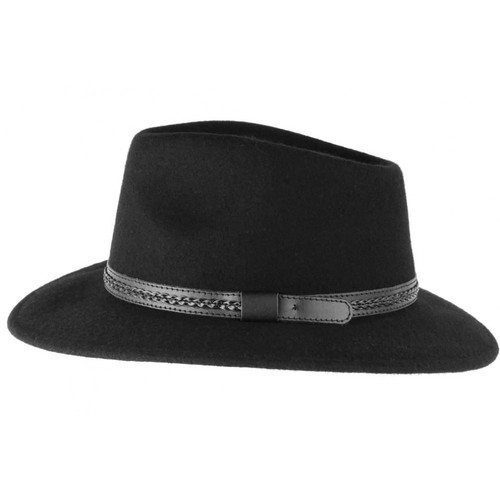 Chapeau feutre noir tendance - noir,