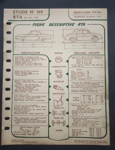 Ancienne fiche technique - fiche,