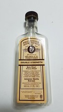 Vintage Watkins Double Strength Vanilla Clear Glass Bottle Label Trial
