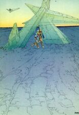 MOEBIUS GIRAUD CARTE DOUBLE LE DESERT AU PORTIQUE - AEDENA 1986
