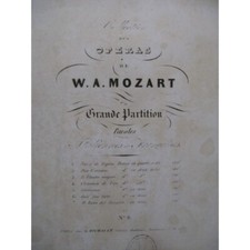 MOZART W. A. Cosi fan tutte Opéra Chant Orchestre ca1830