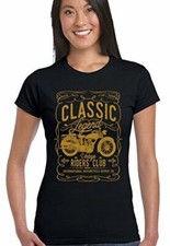 T-Shirt Biker Femme Classic Legend Riders Club Moto Indian Motorcycle