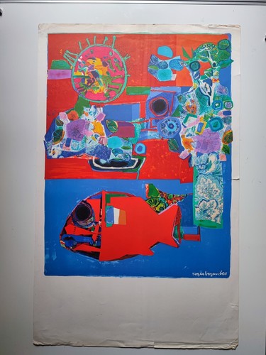 Roger bezombes affiche chemins - bezombes,