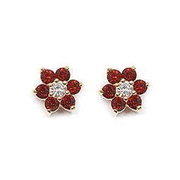 Boucles oreilles puce fleur - boucles,
