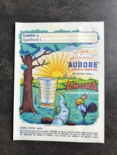 Ancien protège cahier publicitaire Amora