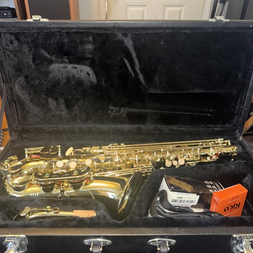 Alto sax in hard case - in,