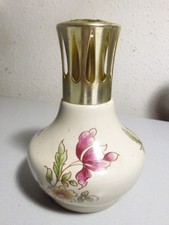 LAMPE BERGER ancienne porcelaine  signé BERGER PARIS made in france décor fleurs
