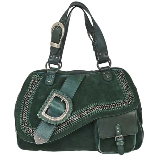 Christian dior green suede - green,