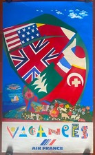 Affiche tourisme AIR FRANCE