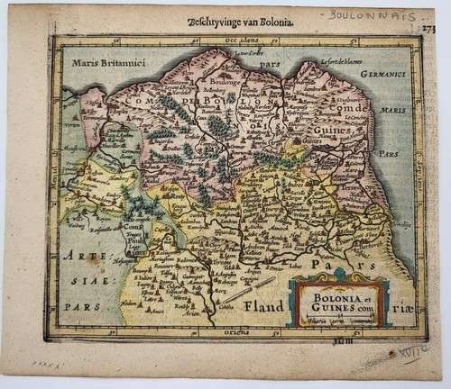 Boulonnais carte du xviie - boulonnais,