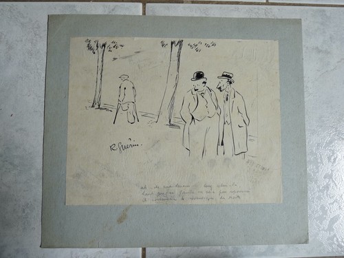 Très rare dessin - , l'encre