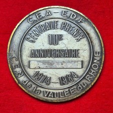 Médaille : centrale Phénix 1974 1984 Marcoule Gard CEA EDF