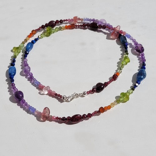 Collier argent pierre - collier,