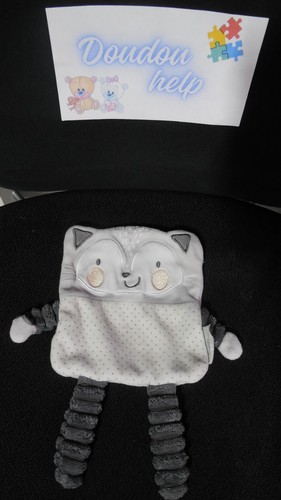 Doudou plat raton laveur - doudou,