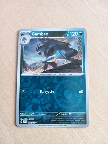 Carte pokemon gambex 100 - carte, 100/159