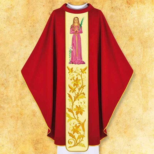 Chasuble brodée sainte - chasuble, "sainte