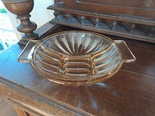 Ancien plat corbeille à fruits en verre Irisé années 50 déco vintage 