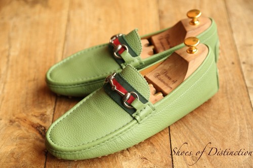 Mocassins gucci cuir vert - mocassins,