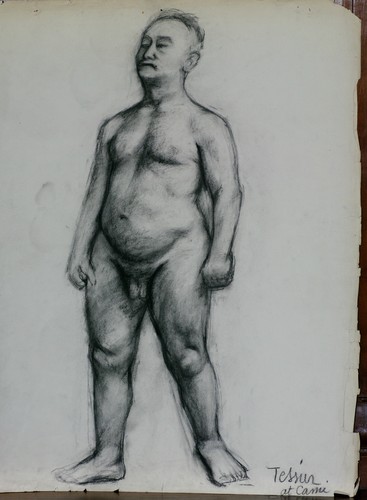 Grand dessin vers - 1950, crayon