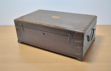 Antique en Bois Merchants Espèces Poitrine Boîte Original Vieux Fin Main Crafted