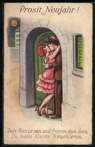 Couple cartes postales - de,