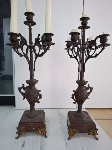 Paire chandeliers anciens - paire,