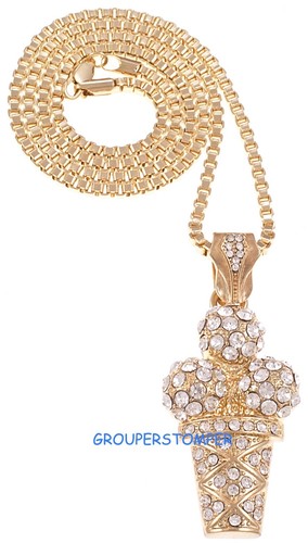 Cornet crème glacée collier - glacée,