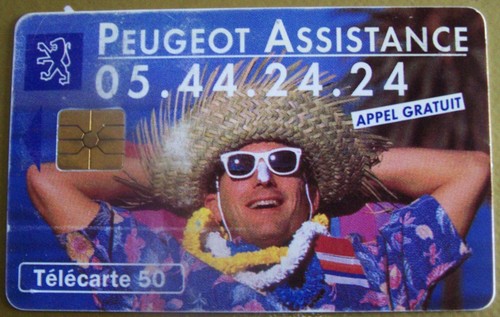 Télécarte peugeot - télécarte, "