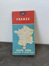 Ancienne Carte Routiere Esso Touristique France 1962 Collection