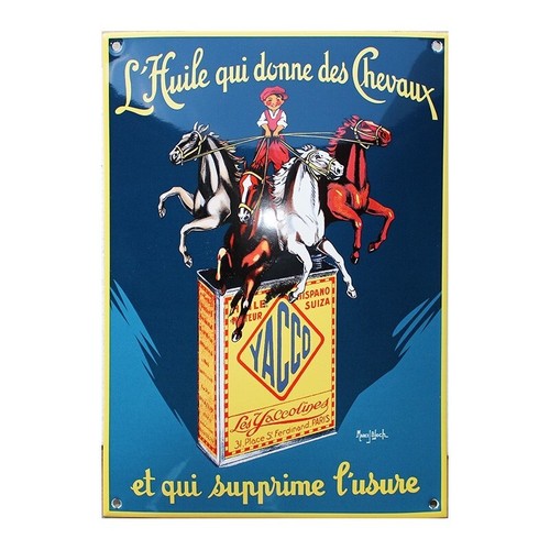 Plaque émaillée yacco - :,