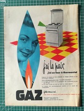 tf602 belle PUBLICITE ANCIENNE 1950 Four à thermostat Gaz de France