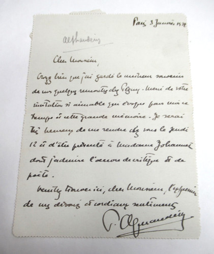 Paul alphandery autographe - paul,