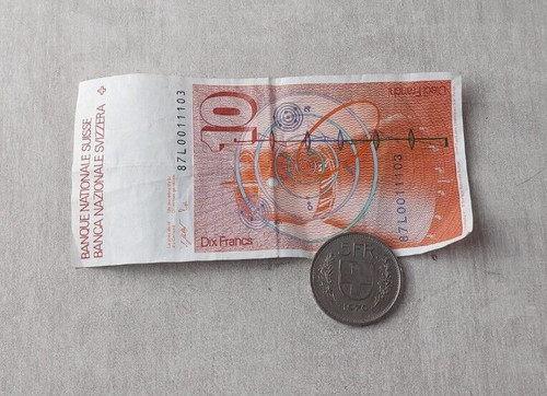 Ancien billet francs suisse - billet, 10