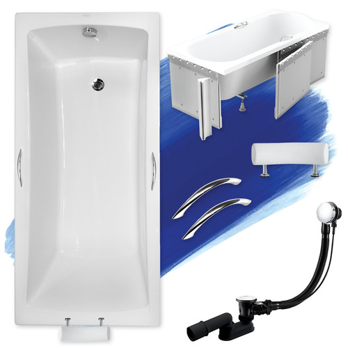 Baignoire 170x70 panneaux en - +,
