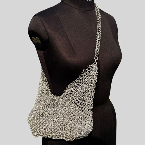 Sac chaînmail argent pour - sac,