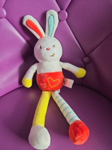 Doudou lapin blanc - , rouge